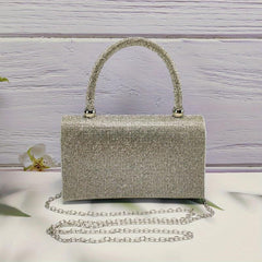 Glitter Rhinestone Satchel Bag Evening Party Banquet Bag For Dinner