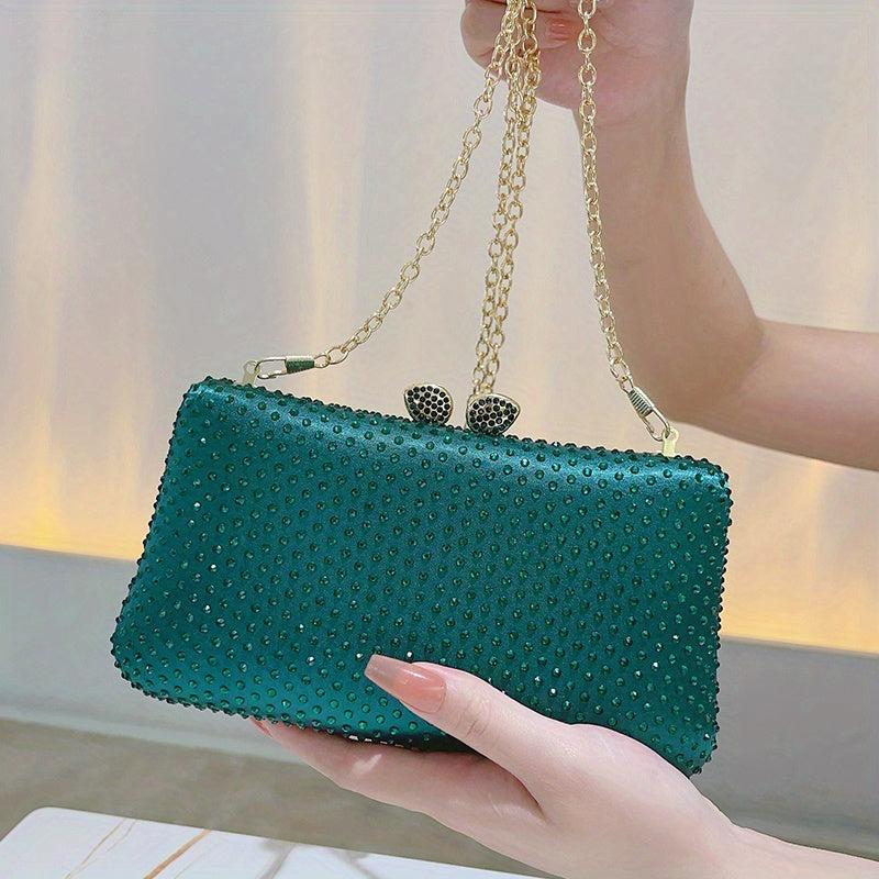 Rhinestone Evening Clutch Formal Handbag for Wedding Party