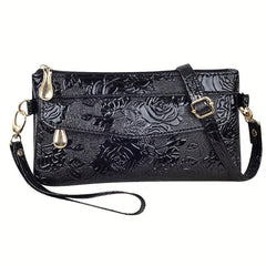 Minimalist Rose Clutch Bag Solid Wrist Purse Women's Handbag
