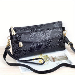 Minimalist Rose Clutch Bag Solid Wrist Purse Women's Handbag