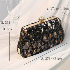 Vintage Leopard Pattern Wallet Evening Bag