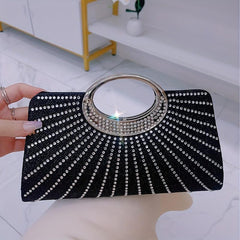 Rhinestone Evening Bag Clutch Purse for Women Glitter Handbag for Wedding Party