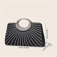 Rhinestone Evening Bag Clutch Purse for Women Glitter Handbag for Wedding Party