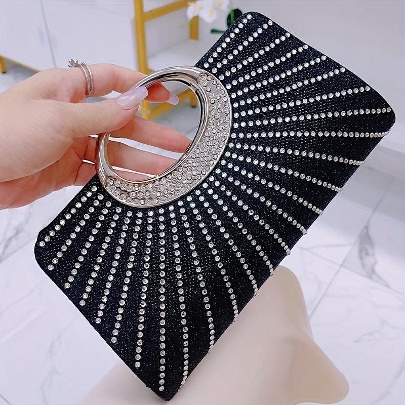Rhinestone Evening Bag Clutch Purse for Women Glitter Handbag for Wedding Party
