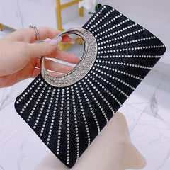 Rhinestone Evening Bag Clutch Purse for Women Glitter Handbag for Wedding Party