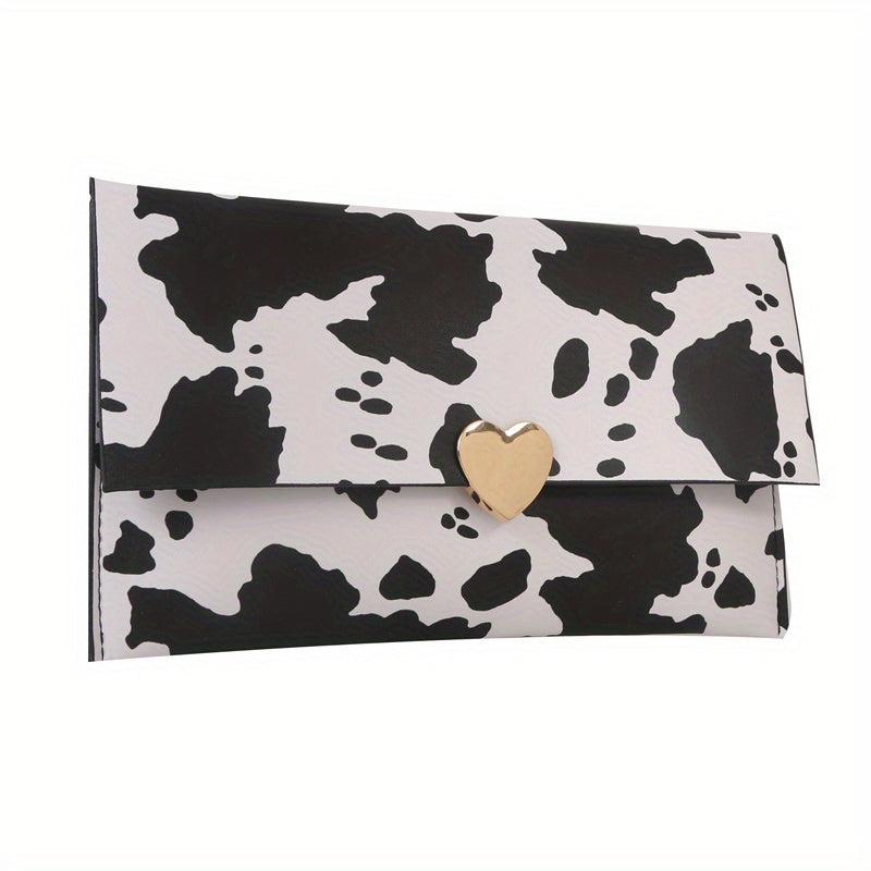 Animal Skin Pattern Long Clutch Purse PU Leather Textured Flap Wallet