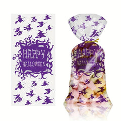 Transparent Halloween Pattern Candy Bag Drawstring Pouch