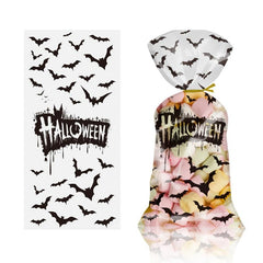 Transparent Halloween Pattern Candy Bag Drawstring Pouch