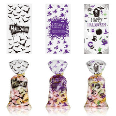 Transparent Halloween Pattern Candy Bag Drawstring Pouch
