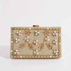 Pearl Decor Evening Bag Rhinestone Clutch Women's Dinner & Banquet Bag