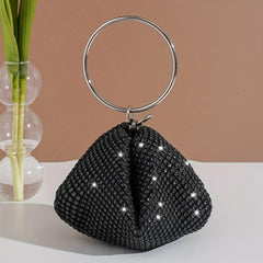 Rhinestone Evening Bag Top Ring Clutch Wedding Purse