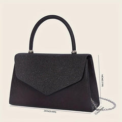 Glitter Flap Handle Bag Buckle Evening Event Party Bag