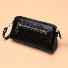 Leather Clutch Purse with Zipper Around Handbags