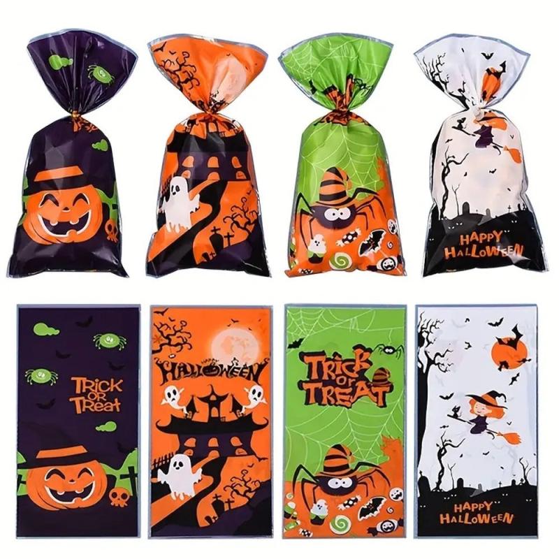 50 Pcs Halloween Candy Storage Pouch Drawstring Bags