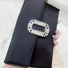 Glitter Metal Chain Crossbody Bag Flap Textured Bag Purse Elegent