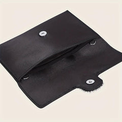 Glitter Metal Chain Crossbody Bag Flap Textured Bag Purse Elegent
