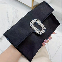 Glitter Metal Chain Crossbody Bag Flap Textured Bag Purse Elegent