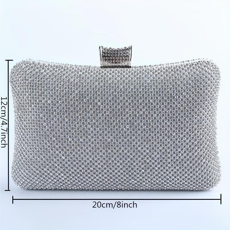 Glitter Rhinestone Evening Bag Dinner Clutch Purse Wedding Party Prom