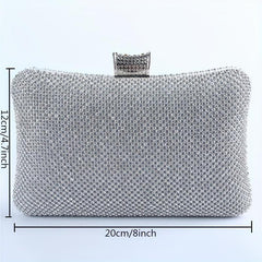 Glitter Rhinestone Evening Bag Dinner Clutch Purse Wedding Party Prom