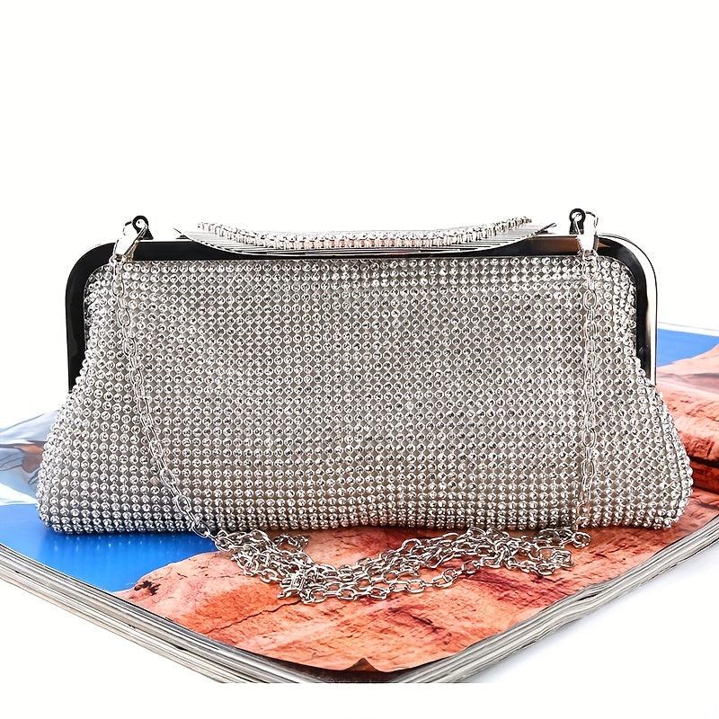 Glitter Rhinestone Evening Bag Clutch Purse Wedding Party Prom