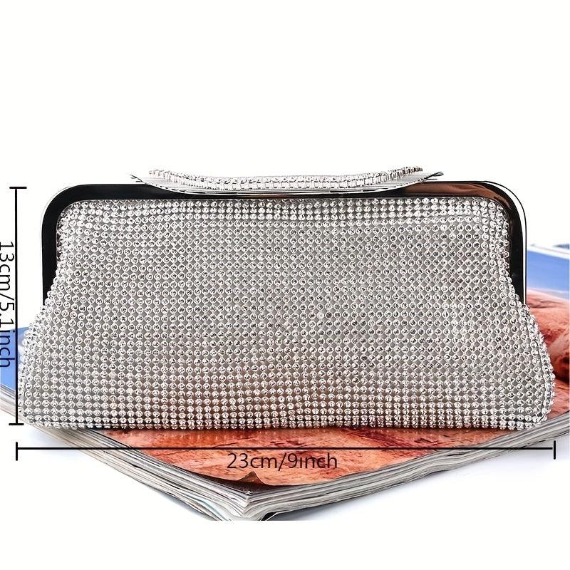 Glitter Rhinestone Evening Bag Clutch Purse Wedding Party Prom