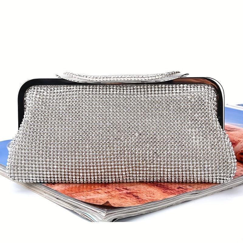 Glitter Rhinestone Evening Bag Clutch Purse Wedding Party Prom