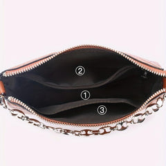 Crocodile Embossed Shoulder Bag Chain Purse for Work