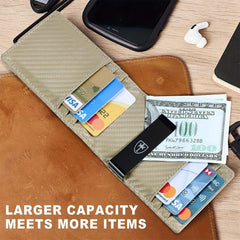 Men's Slim Leather Wallet RFID Blocking Card Holder Bifold Money Clip