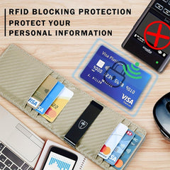Men's Slim Leather Wallet RFID Blocking Card Holder Bifold Money Clip