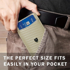 Men's Slim Leather Wallet RFID Blocking Card Holder Bifold Money Clip