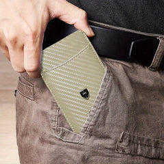 Men's Slim Leather Wallet RFID Blocking Card Holder Bifold Money Clip