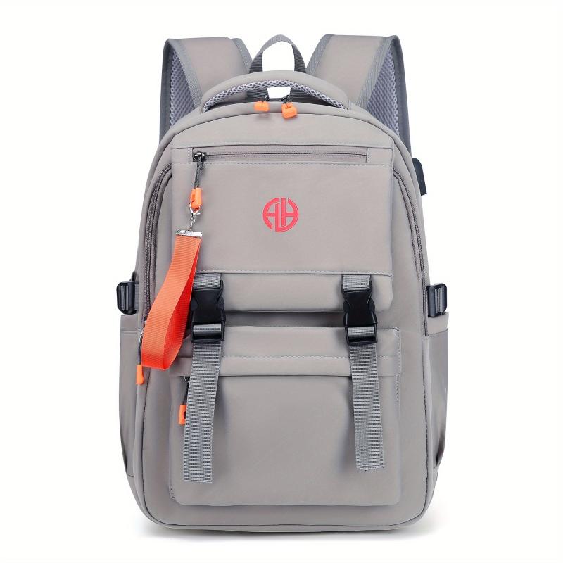Men's Large Capacity Multifunctional Backpack with USB Charging Port