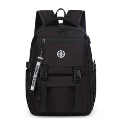Men's Large Capacity Multifunctional Backpack with USB Charging Port