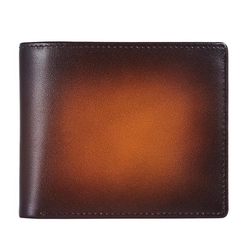 Men's Leather Short Wallet Money Clip 18 Card Slots Horizontal Wallet