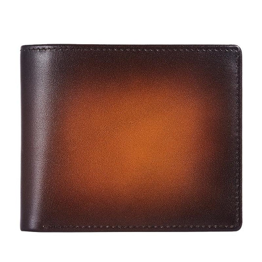 Men's Leather Short Wallet Money Clip 18 Card Slots Horizontal Wallet