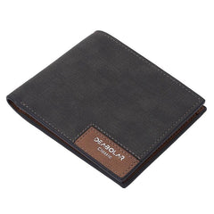 Men's Leather Wallet Short Vintage Wallet Money Clip Card Holder