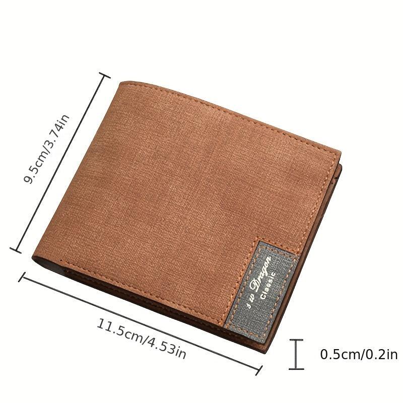 Men's Leather Wallet Short Vintage Wallet Money Clip Card Holder