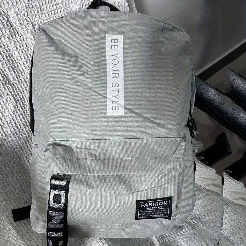 Letter Pattern Travel Backpack School Bag for Student