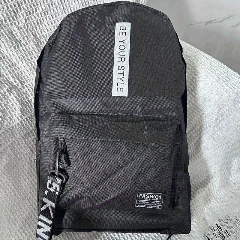 Letter Pattern Travel Backpack School Bag for Student
