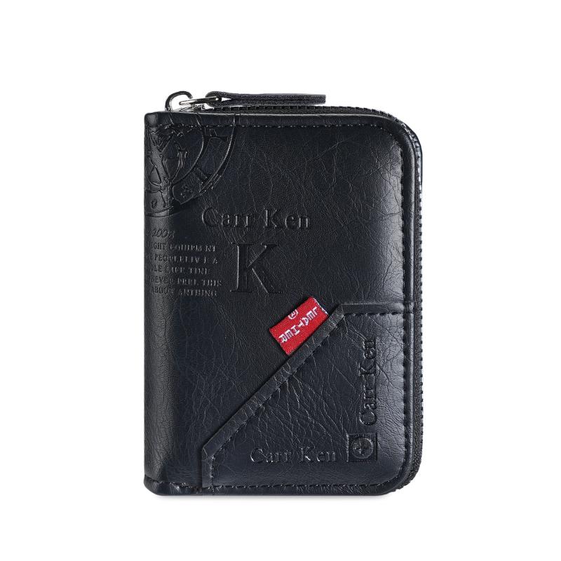 Men's Business RFID Blocking PU Leather Wallet with Zipper