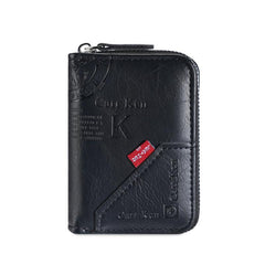 Men's Business RFID Blocking PU Leather Wallet with Zipper