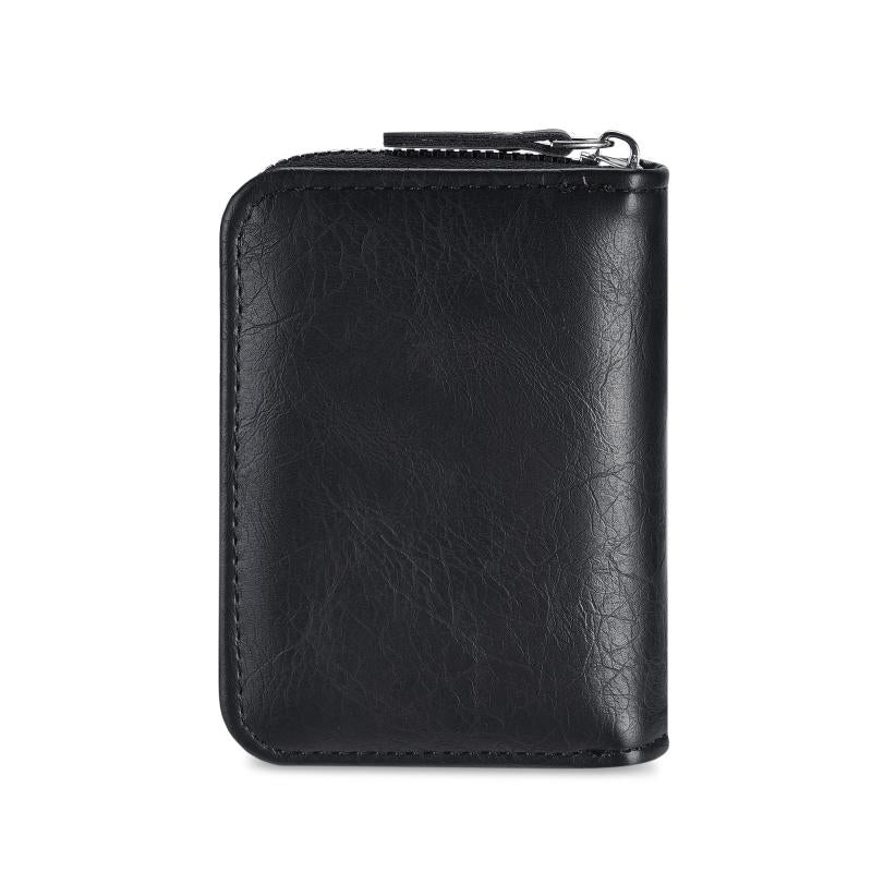 Men's Business RFID Blocking PU Leather Wallet with Zipper