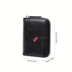 Men's Business RFID Blocking PU Leather Wallet with Zipper