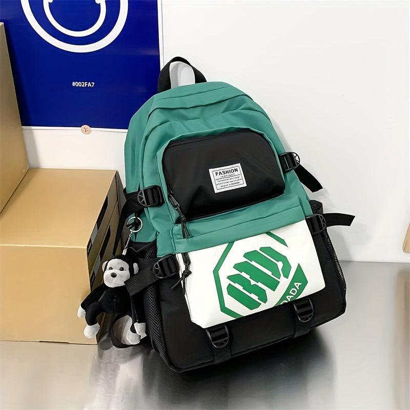 Large Capacity Travel Backpack High School Students Fashionable Print Backpack