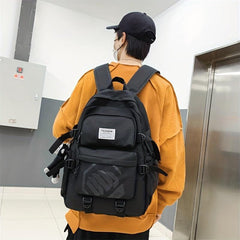 Large Capacity Travel Backpack High School Students Fashionable Print Backpack
