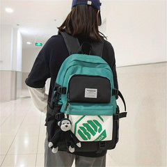 Large Capacity Travel Backpack High School Students Fashionable Print Backpack