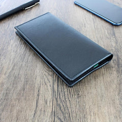 Men's Leather Long Wallet Card Holder Clutch Bag Pouch Money Clip