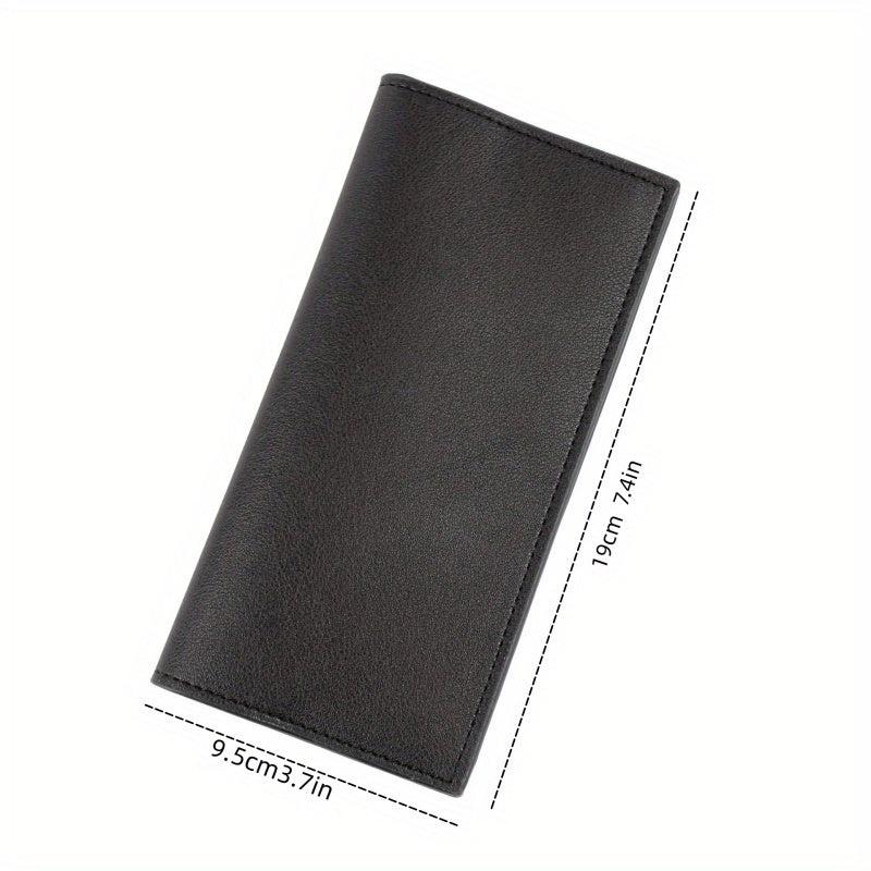 Men's Leather Long Wallet Card Holder Clutch Bag Pouch Money Clip