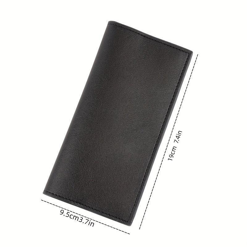 Men's Leather Long Wallet Card Holder Clutch Bag Pouch Money Clip