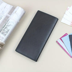 Men's Leather Long Wallet Card Holder Clutch Bag Pouch Money Clip